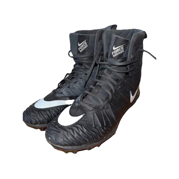 Nike Force Savage Varsity Black High Ankle Football Cleats Size 11.5 880140-010 - Picture 1 of 9
